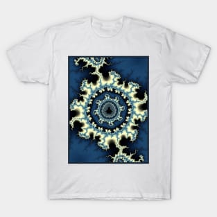 Blue Mandelbrot Fractal T-Shirt